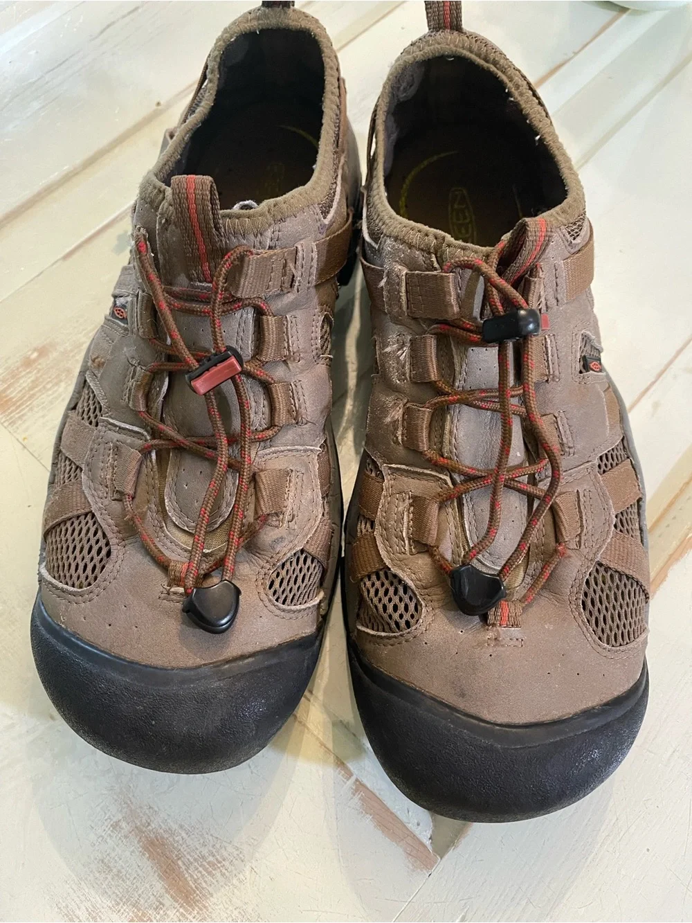 Keen Men's Tan Brown Outdoor Sandals with Bungee Lacing